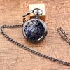 Vintage Steampunk Gears Hollow Bronze Mechanical Pocket Watch Fob Chain Hand Wind Skeleton Necklace Clock Men Womens Gifts