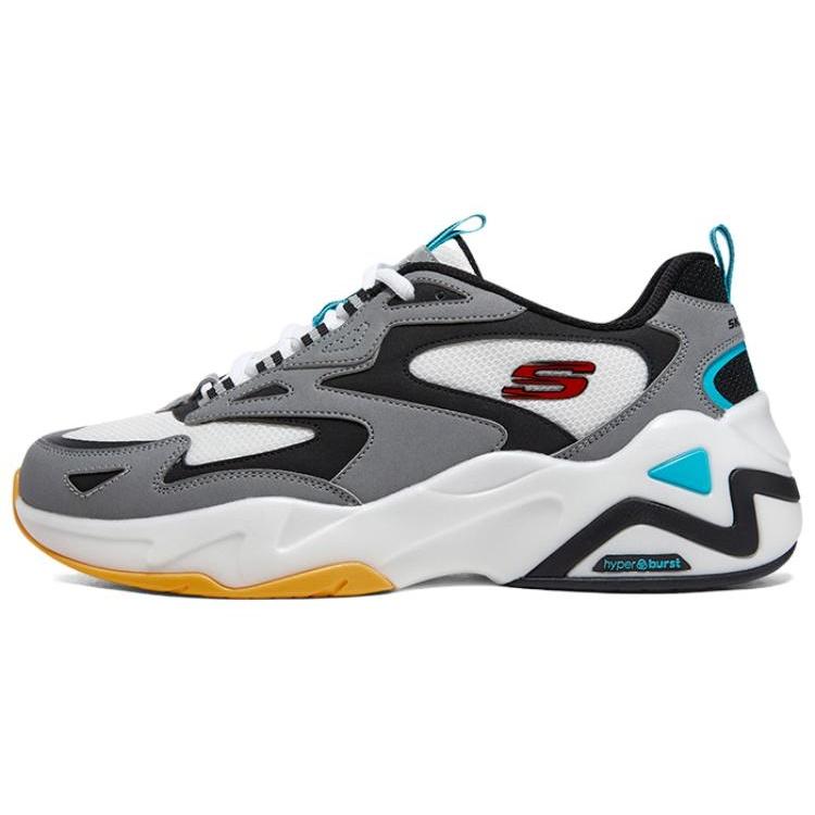 (WMNS) Skechers D Lites Hyper Burst Sneakers  Grey White Multi  Women s 896259-GMLT EU 36