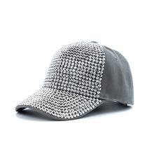 Neue Mode Damen Diamant-Inlay Kappe Frühling Sommer Hip Hop Kpop Tanz Baseballkappen Einfach Unifarben Party Straßenhut