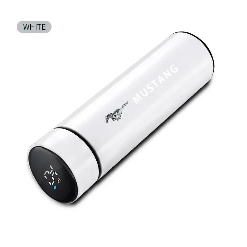 

Car Sticker 2026 Ford 2025 Hot Car Intelligent Thermos Cup For Ford Mustang 2015 2016 2017 2018 2019 Car Accessories Interior De білий