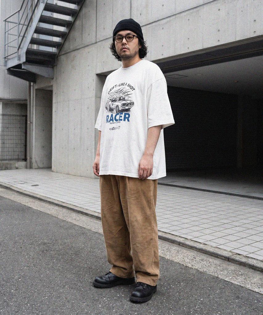 MODERMENT Real Overfit Racer Short Sleeve T-Shirt [Olive]