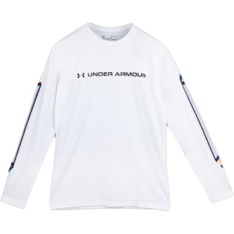 Under Armour Letter Round Neck Pullover Long Sleeve T-Shirt Men tops 1318589-100 S
