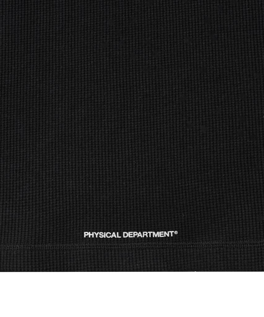 PHYPS MOTORCYCLE Waffle Henry Neck Long Sleeve Black