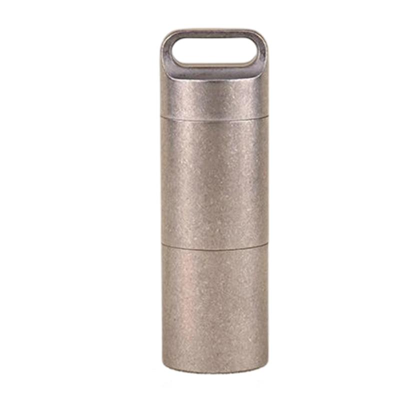 Waterproof Medicine Box Case Keychains Holder Pills Box Case Stainless Steel Pills Container Bottles Pills Container