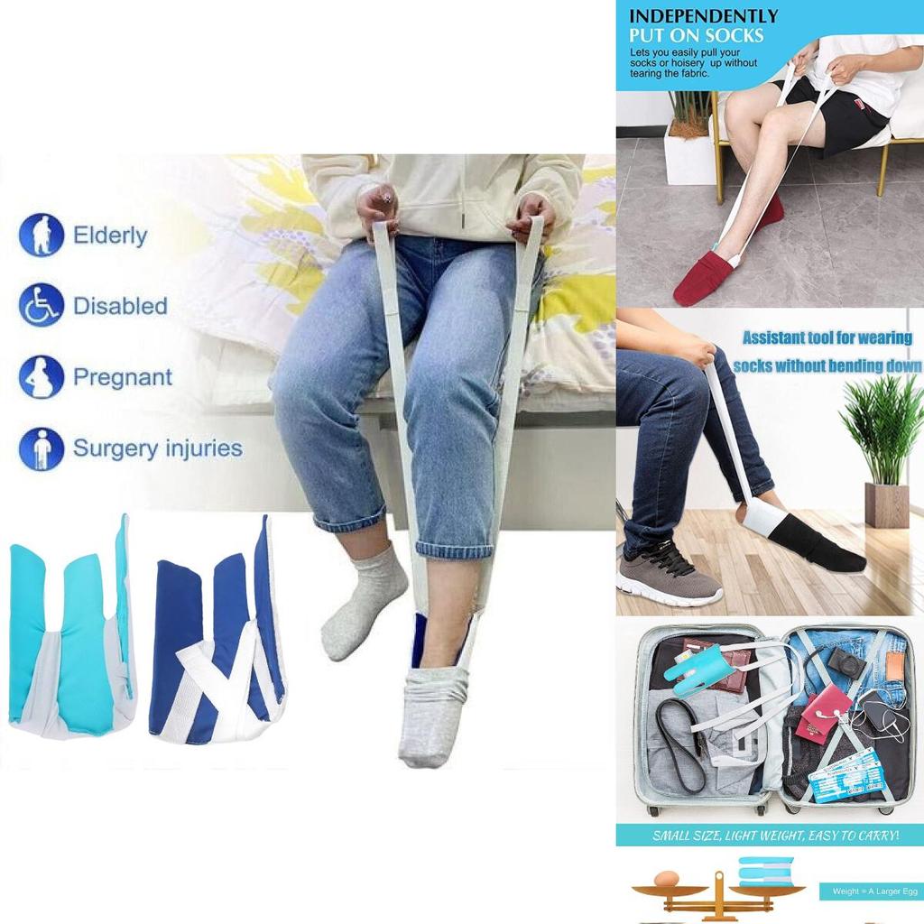Elderly Pregnant Women No Bending Over Sock Aid Tool Easy Pull-on Sock Helper Lazy Sock Assister