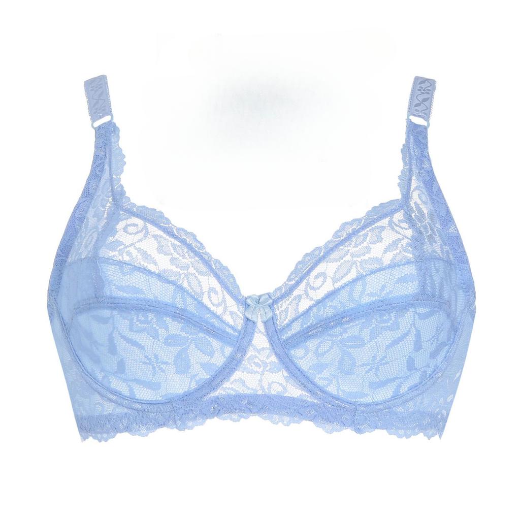 Wirefree Ultra Thin Sponge-Free Brassiere Thin Lace Breathable Bra Women's Sexy Underwear Plus Size