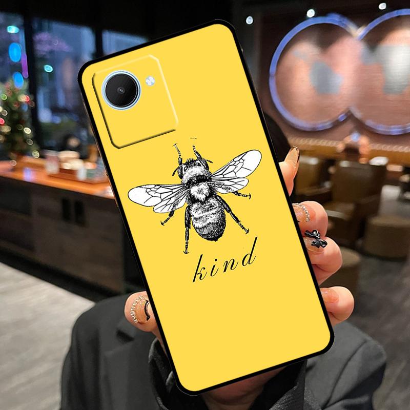 Bee Art Print Cute Cartoon Floral Case For Realme 14 Pro Plus 13 12 11 15 GT6 GT7 Pro C55 C51 C35 C53 C61 C65 C67 C63 C71 C75