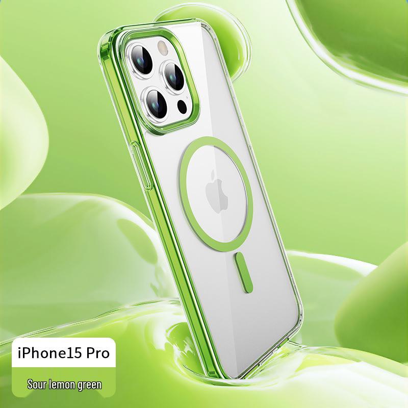 iPhone 14/15 Transparent Airbag Anti-Drop Case with Back Panel