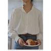 Spring Women Long Sleeve Ruffle Button Shirt Loose Casual Blouse