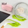 Kitchen Counter Organizer Mat Silicone Pot Lid Holder,Cute Pig Shaped,Non Slip Heat Resistant Non-slip Spatula Rest with Drain Grooves,Multifunctional
