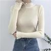 Women's Ruffle Half High Neck Long Sleeve Sweater - Early Spring & Autumn Style