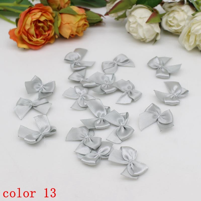 50-100Pcs/Pack 2*2.5cm Small Dacron Ribbon Bow Flower Craft Decoration Handwork DIY Party Decoration Colored Ribbon Bows
