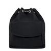 Women's 2025 Black Silk Chain Bucket Bag: Retro Double Shoulder Backpack with Large Capacity