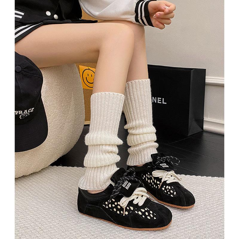 Rétro Semelle plate Rehaussement intérieur Motif léopard Chaussures d'entraînement allemandes Chaussures de sport décontractées polyvalentes pour femmes Tendance