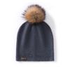 Cashmere women's knitted fox hairball hat fashion casual bag head ear protection windproof solid color thermal hat