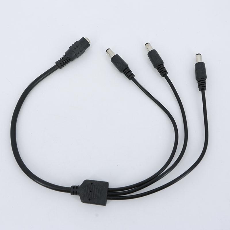 10pcs DC Splitter Power Adapter Connector 1 Female To 3 Male Way 40cm Jack Plug Cable 12V 5.5mm*2.1mm For CCTV Camera LED Strip