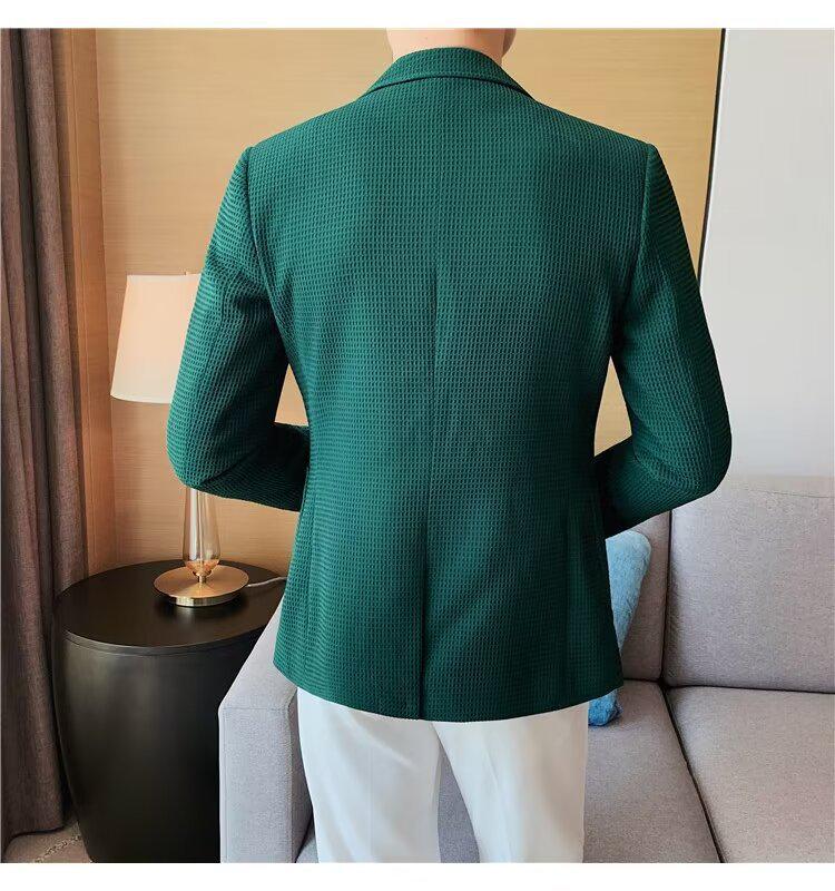 Men's Slim Fit Light Luxury Casual Blazer – Iron-Free British Style Fashion Suit