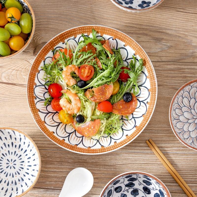 Japanese-Style High-Value Ceramic Bowl Plate Cowhide Box Set, Company Business Event Opening Gift