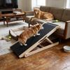 Dog Ramp with Rubber Surface Wooden Adjustable Long-Lasting for Bed