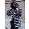 Women's Hooded Imitation Mink Fur Winter Coat – Thick, Warm, Casual Mid-Length Windbreaker