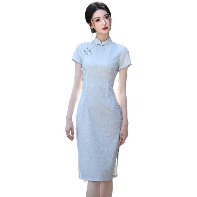 1011 summer new new Chinese cheongsam ancient method improvement daily banquet wedding toast clothes thin cheongsam