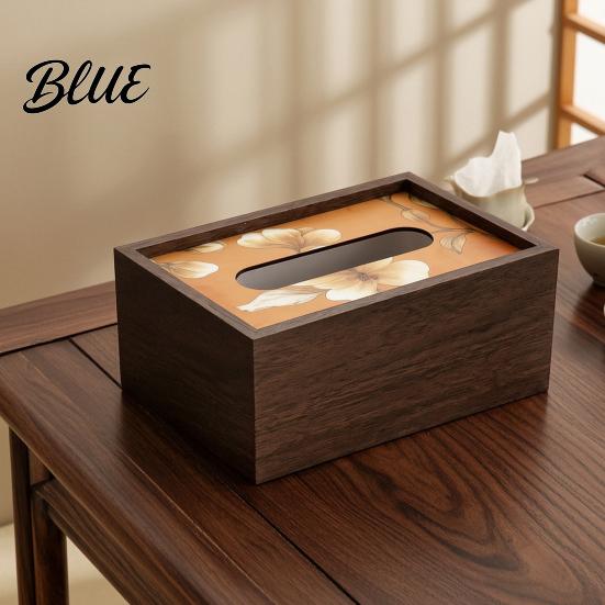 Bathroom Tissue Case Wooden Box Cover Rectangular Paper Towel Dispenser Decorative Napkin Storage Dining Room Holder Organizer for Office Desk Home
