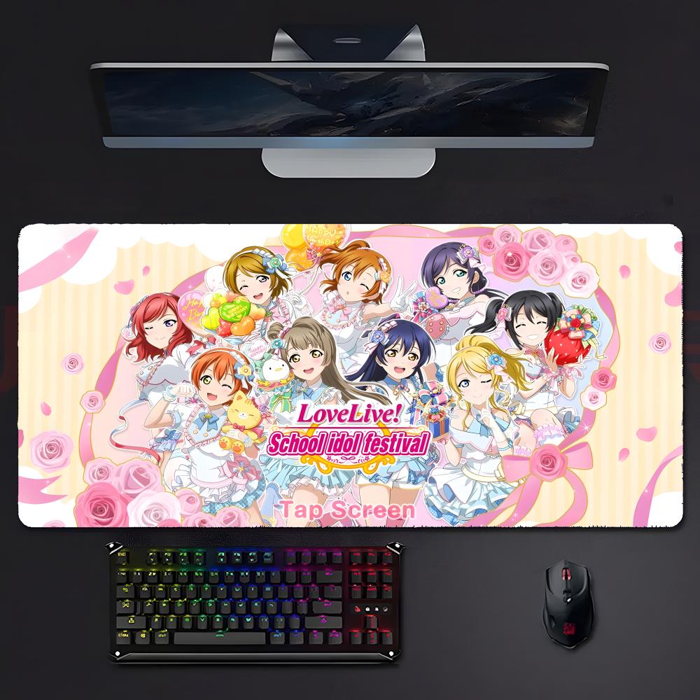 Anime LLovelive School Idol Project Serie Mauspads Mousepad Großes Gaming Lockedge Verdickte PC Tisch Schreibtischmatte