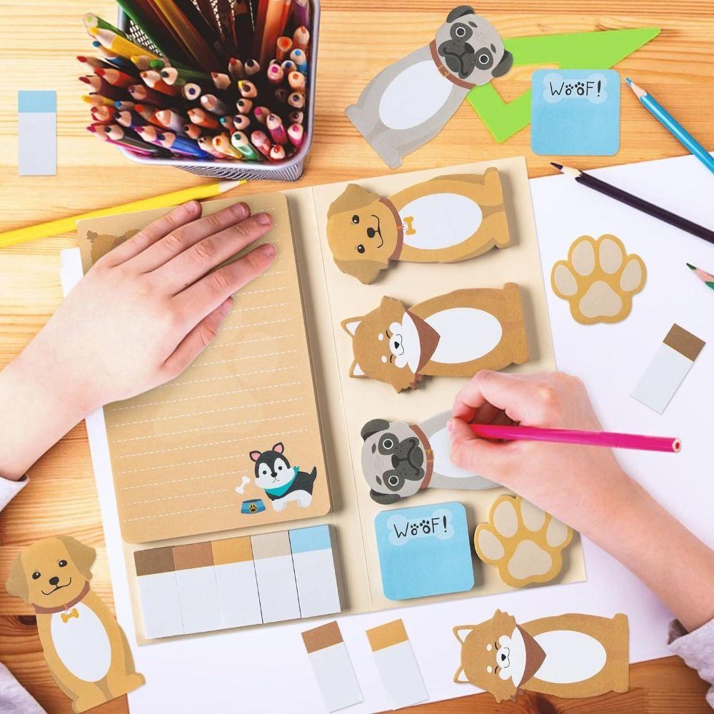 Thickened Self-Adhesive Sticky Notes 50 Sheets Square Memo Pad Animal Sticky Notes Set  Stationery