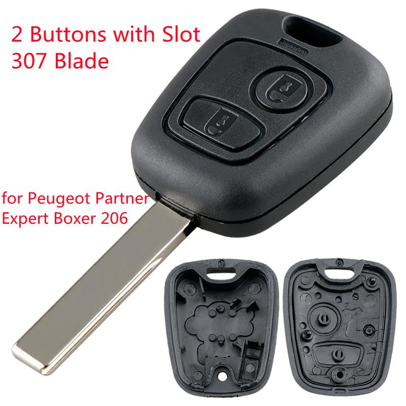 2 Buttons Car Remote Key Shell with 307/206 Blade Fit for Citroen C1 / C2 / C3 / C4 /XSARA Picasso/Peugeot 307 / 107 / 207 / 407