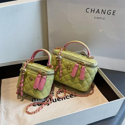 Premium Diamond Chain Box Bag Women'S Early Autumn Fashion Versatile Shoulder Messenger Bag Mini Handbag
