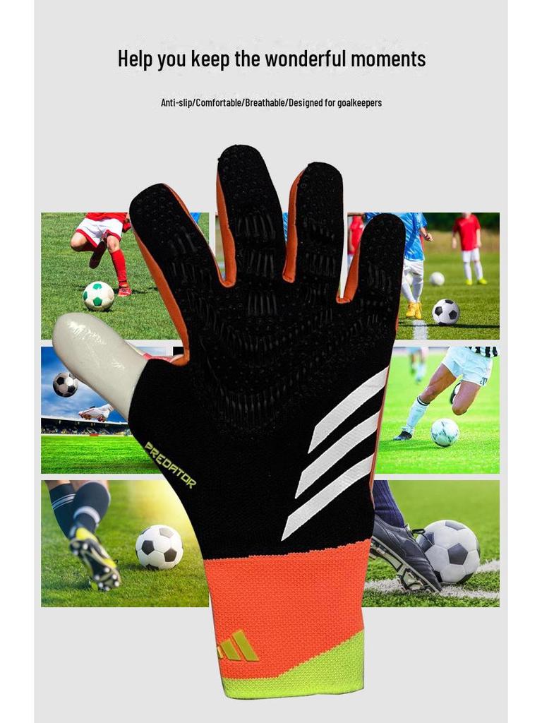 Latex Anti-Skid Goalkeeper Gloves for Training & Sports