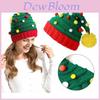 Elegante Gorro de Natal Tricotado Verde para Adultos e Idosos com Design de Pom-pom