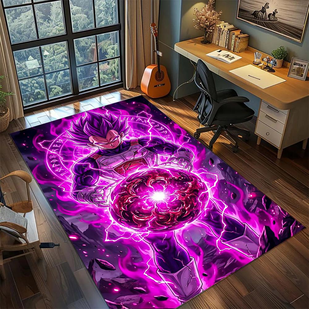 

Super Saiyan Blue Vegeta God Aura Aesthetic Rug Carpet Large Area Rug Non Slip Washable Floor Mat Gamer Room Bedroom Home Decor 60x90cm