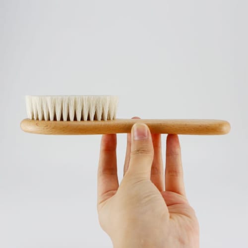 VICASKY Baby Hairbrush and Comb Set, Soft Wooden Comb for Scalp Care, Natural Materials, Anti-Static