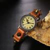 Cute Antique Women's Watch with Leather Strap: Waterproof, Roman Alphabet, Analog Display, Adjustable Length, Quartz Movement, Fashion Watch -