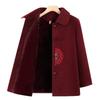 New grandma autumn and winter woolen coat plush warm old lady winter top old mother clothes thick