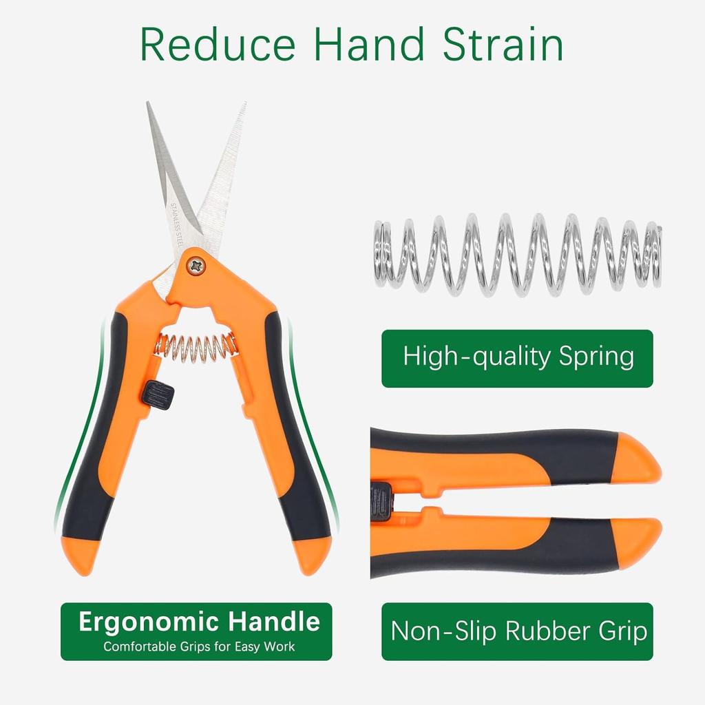 Pruning Shears, Garden Trimming Scissors, Gardening Hand Pruning Snips Titanium Coated Precision Bonsai Pruning Shears, Convenient Flower Cutters