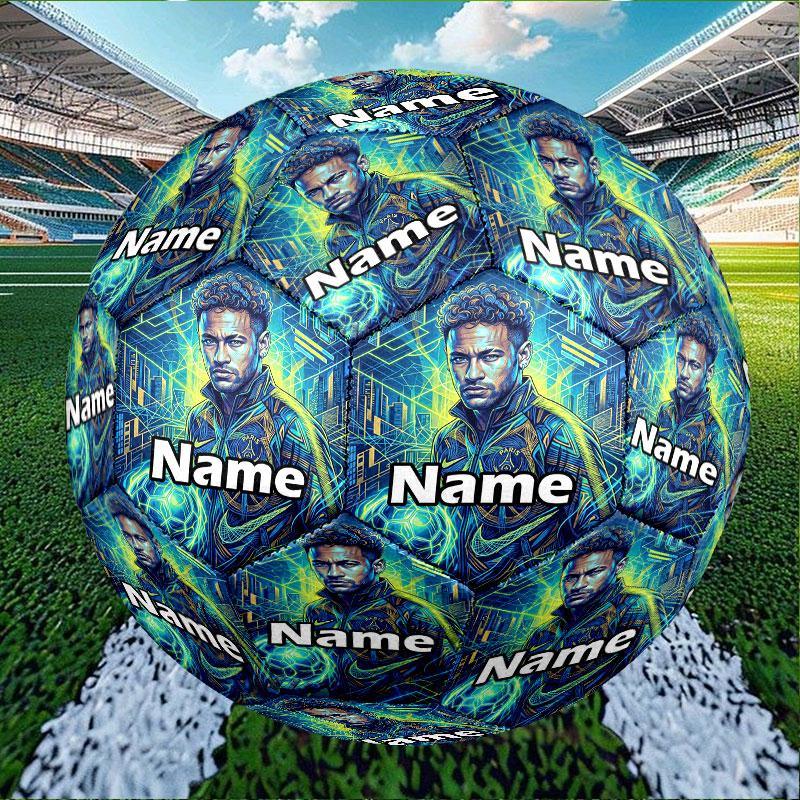Custom Name Personalized Neymar Jr Print Size 5 Soccer Ball Training & Match Football, for Team, Kicking, Gift for Football Enthusiasts