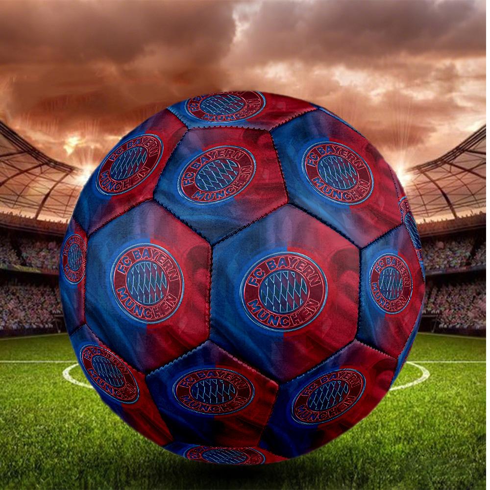 Bayern Munich Taille 5 Ballon de Football Haute Élasticité Ballon de Soccer Pour Compétition Extérieure Entraînement Quotidien Jeu