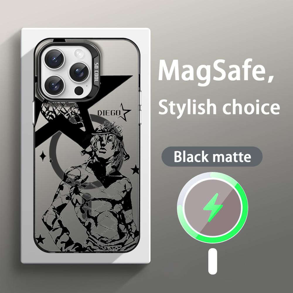 

Jojo Hot anime pattern fashion design Phone Case Magnetic IMD Colorful Silver case for iPhone 16 15 14 13 12 11 Pro Max iPhone15