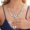 New Luxury-style Necklace and Earrings Wedding Set for Formal Events Women's Jewelry Ivey