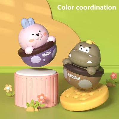 Mini Tumbler Oyuncak Komik Pasifize Erken Eğitim Beyin Gelişimi Karikatür Tavşan Dinozor Yürümeye Başlayan Çıngırak Oyuncak Bebek Ürünleri