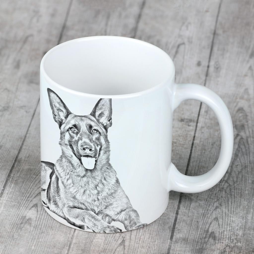 German Shepherd Dog, Alsatian Wolf Dog - cup with a dog, cute cup with graphics, a gift with your photo from the Art-Dog brand