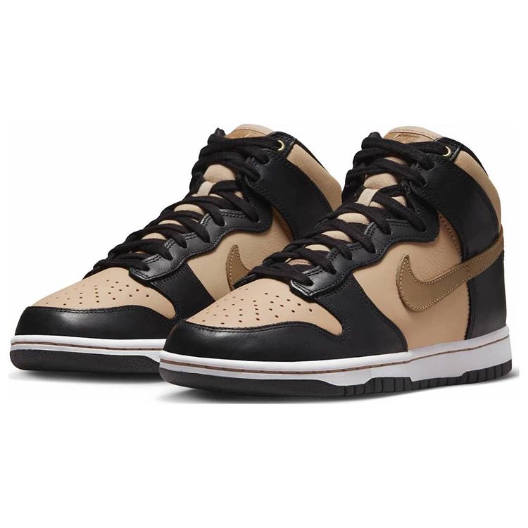 Nike  Dunk High LXX Black Flax Women Sneakers Brown Vachetta-Tan White DX0346-001