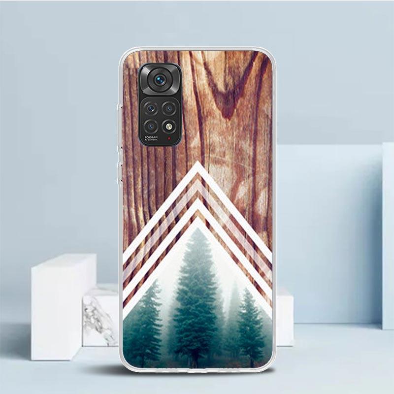 Forest Geometry Wood Nature Phone Case For Xiaomi Redmi Note 15 14 14S 13 12S 12 Pro Plus 11S 11 11T 11E 10S 10 + Soft TPU Back