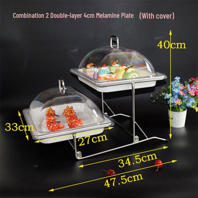 Rectangular Ceramic Food Display Tray with Lid