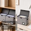3 Pieces Cloth Storage Bin with Lid Foldable for Study Room, Dorm