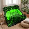 Gaming Controller in Neon Storm Theme blanket Lightweight Warm Flannel Blanket Decorative Throw Blanket for Home Decoration