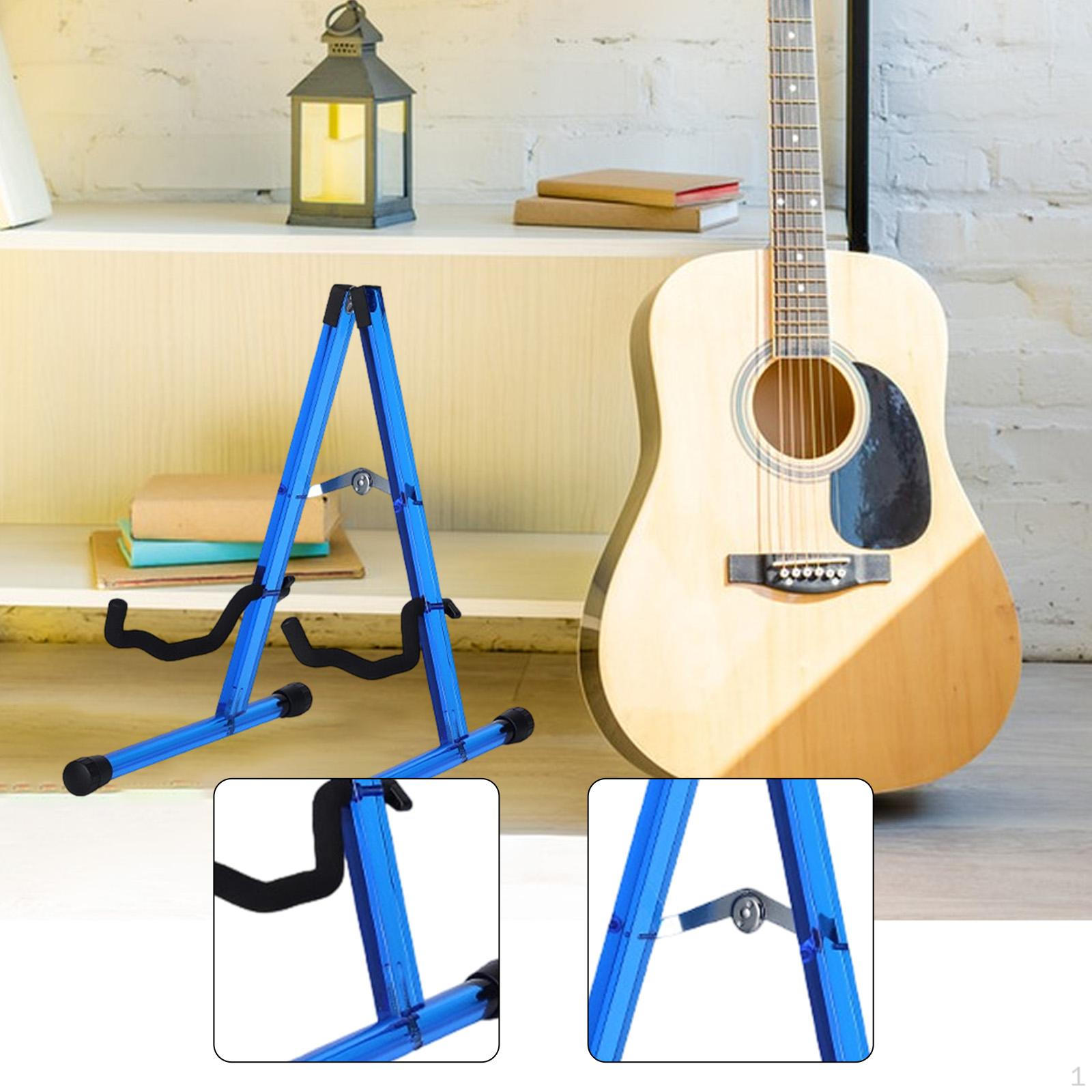 Foldable Guitar Stand Support Holder Acrylic EVA Foam Arms Musical Instrument Accessories A blue