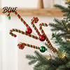 Decorative Candy Cane Festive Decor White Green Pick Red Props Christmas Plush Stem Branch